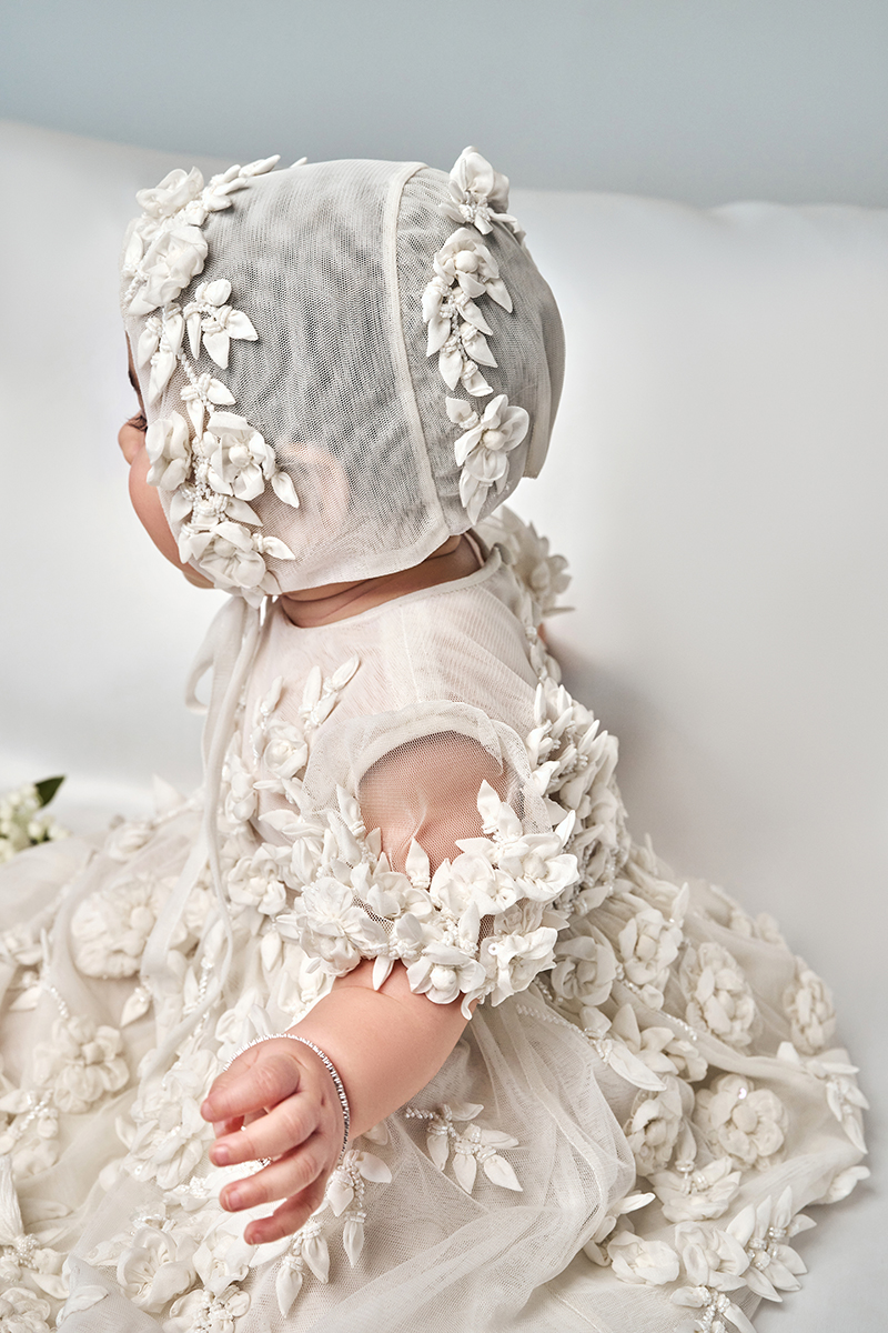 Pía Champagne Baptism Dress – Ropones Le Blanc
